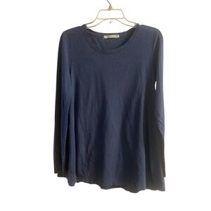 Peruvian Connection Deep Blue Long Sleeve Top XS/S